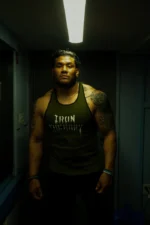 Controlled Insanity Army Green Iron Therapy Heavyweight Tank Top