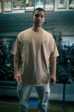 Controlled Insanity Beige Scorpion Acid Wash Tee - Image 2