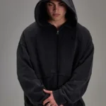 Controlled Insanity Embossed Black Heavyweight Zip-up