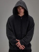 Controlled Insanity Embossed Black Heavyweight Zip-up