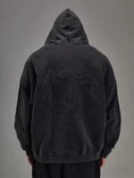 Controlled Insanity Embossed Black Heavyweight Zip-up - Image 2
